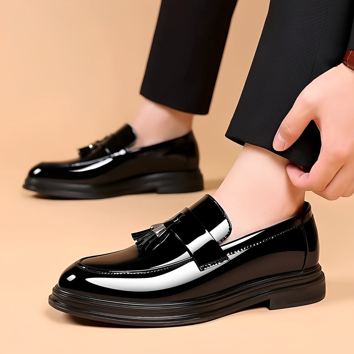 Jeevan - Chaussures Formelles avec Semelles en Caoutchouc Doux