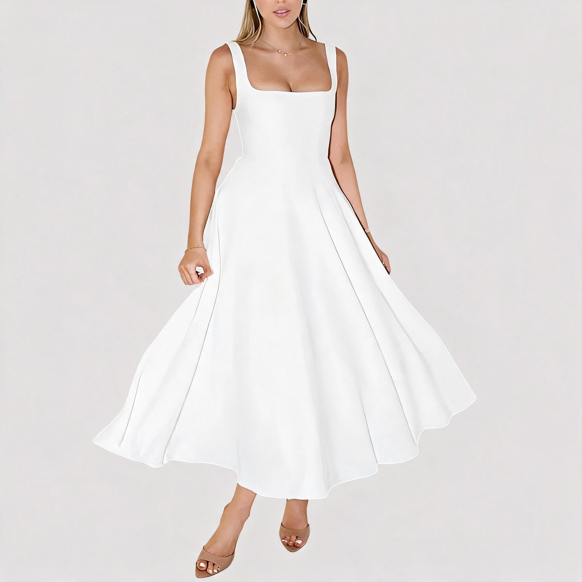 Blair - Robe Midi Simple et Unie