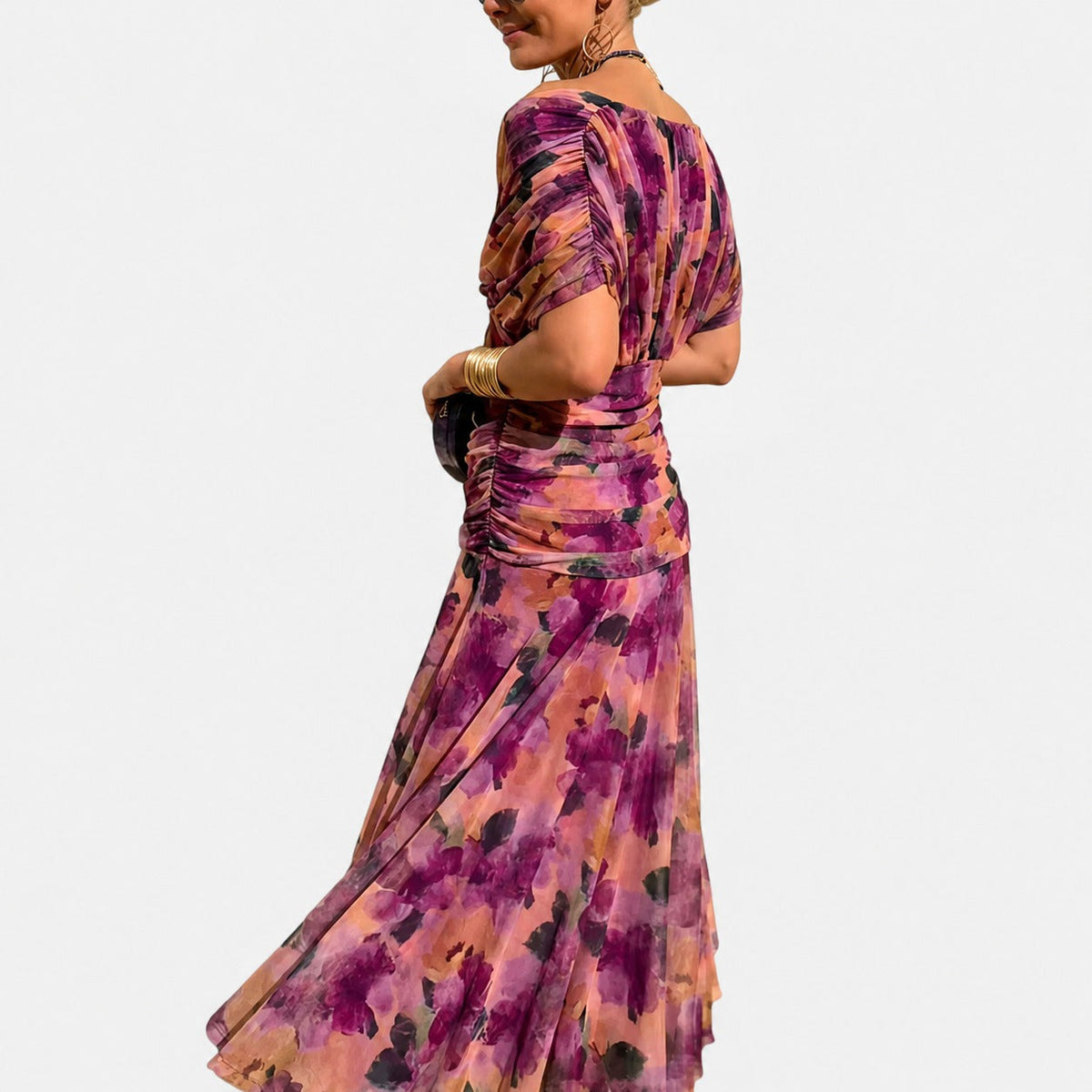 Bernice - Robe Maxi Élégante Froncée