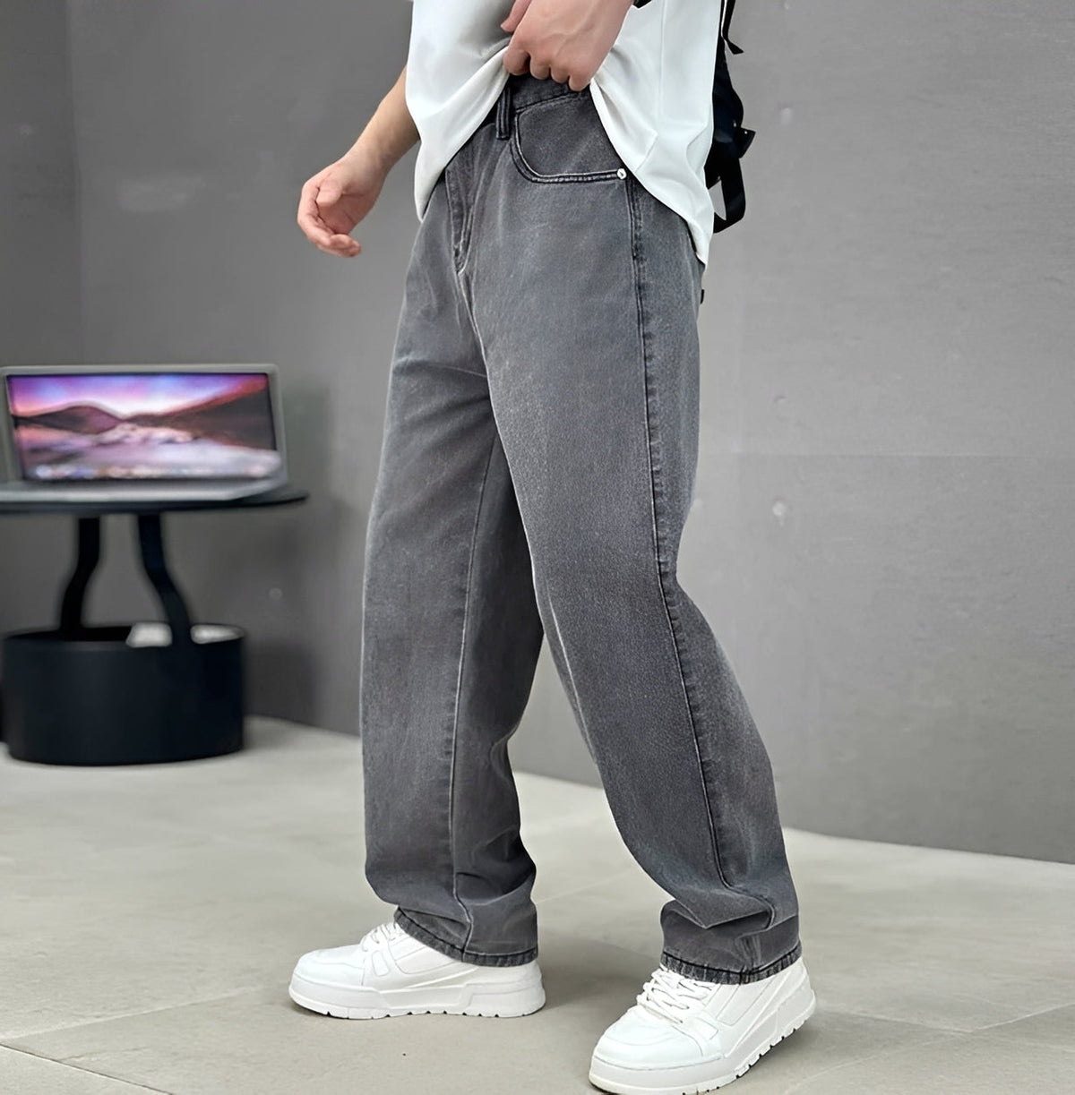 Garza - Jeans Décontracté à Jambe Droite