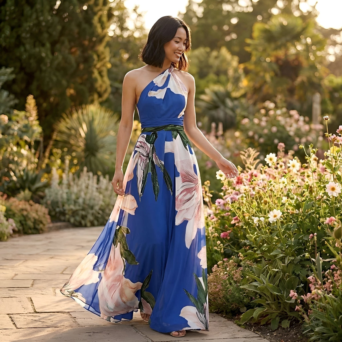 Kirsty - Robe Maxi à Imprimé Floral Dos Nu
