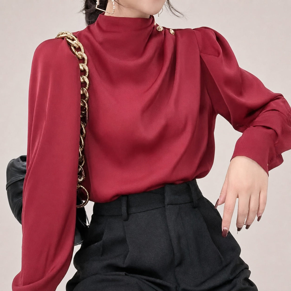 Susan - Blouse Élégante à Coupe Ample