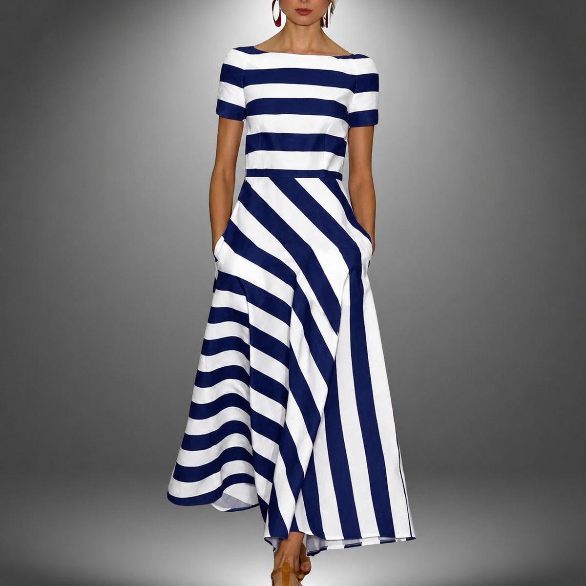 Darcie - Robe maxi à rayures en ligne A
