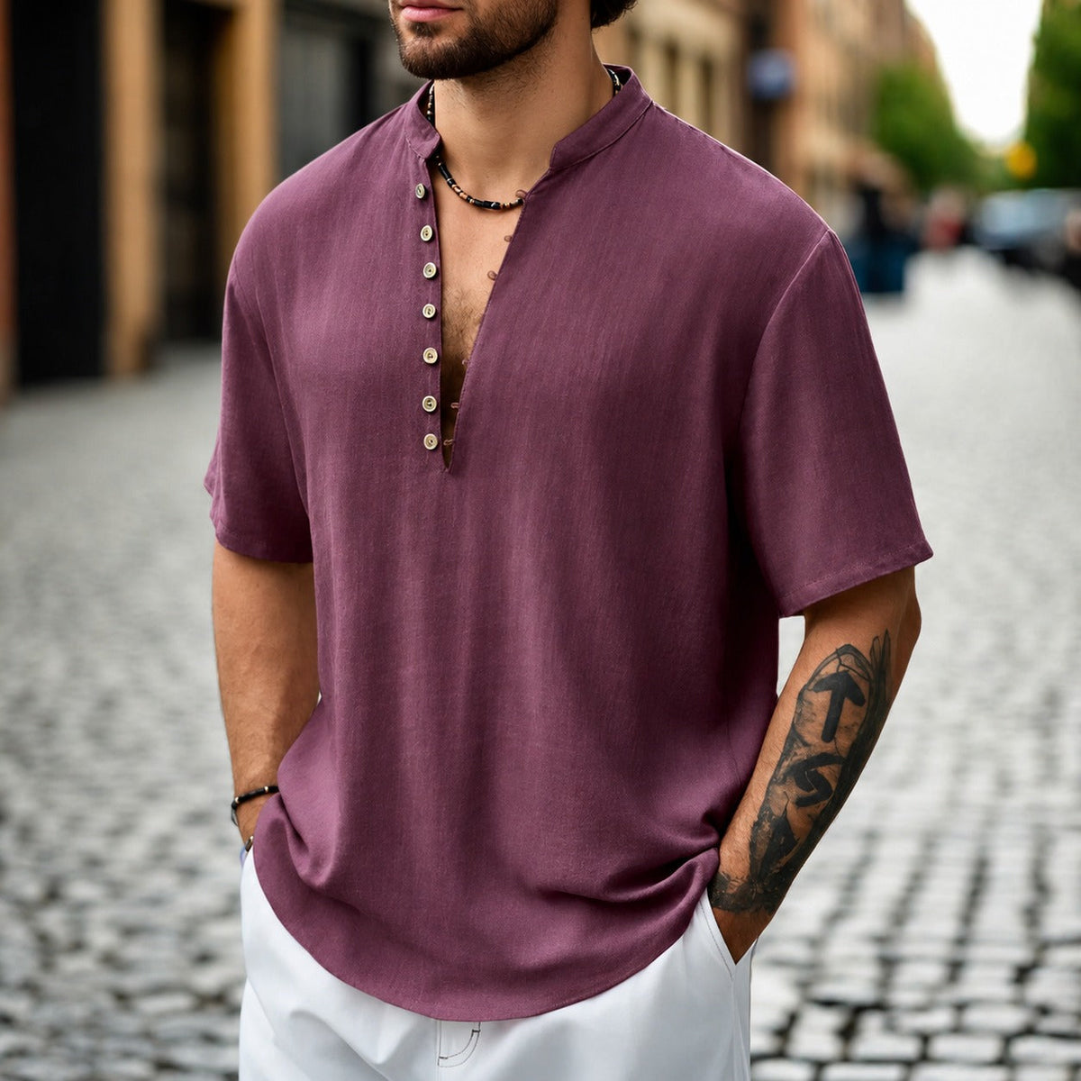 Fabio - Chemise Élégante à Manches Courtes