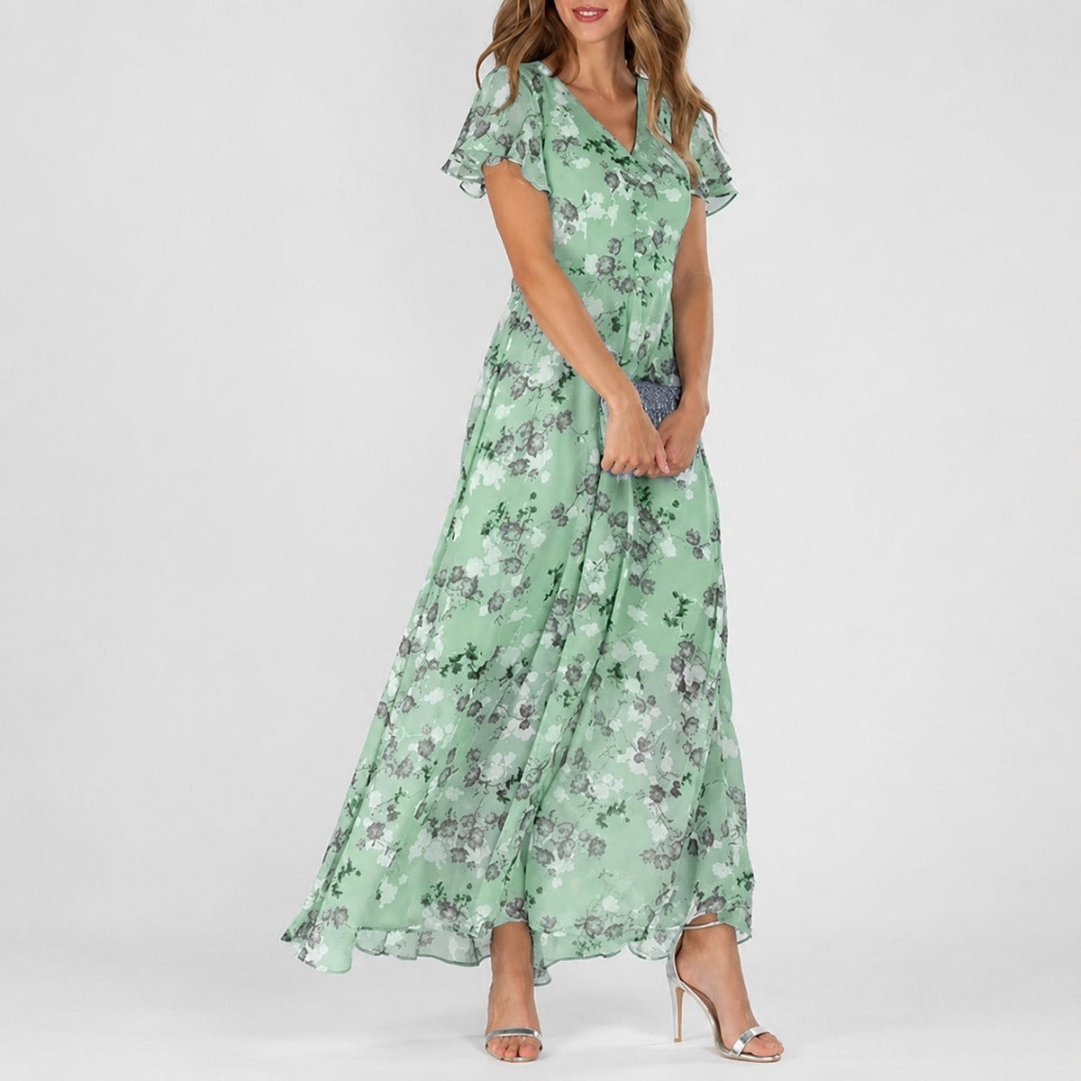 Lea - Une robe midi à motif floral pour toutes les occasions