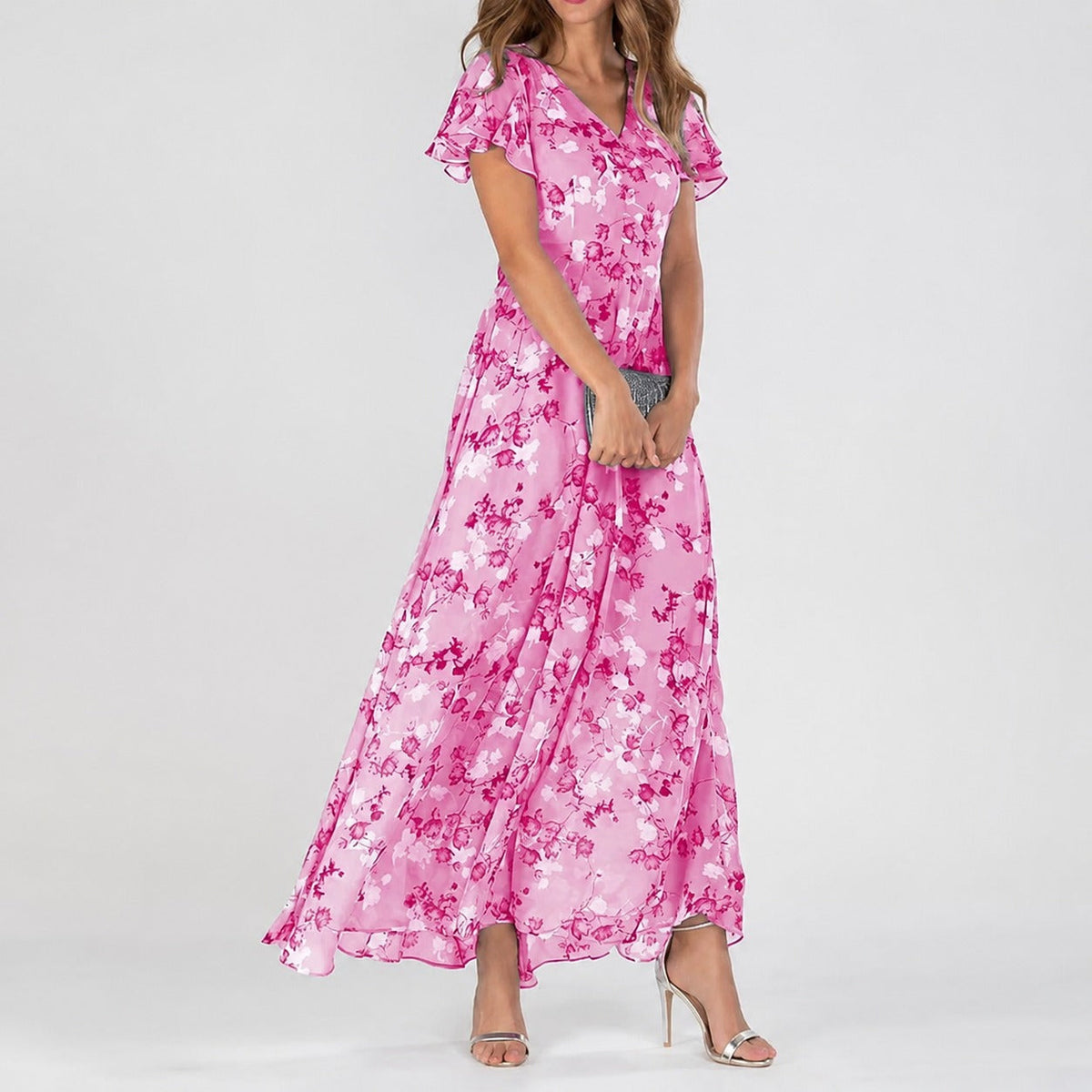 Lea - Une robe midi à motif floral pour toutes les occasions