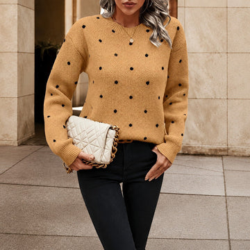Karly - Pull pour femme à motif à pois