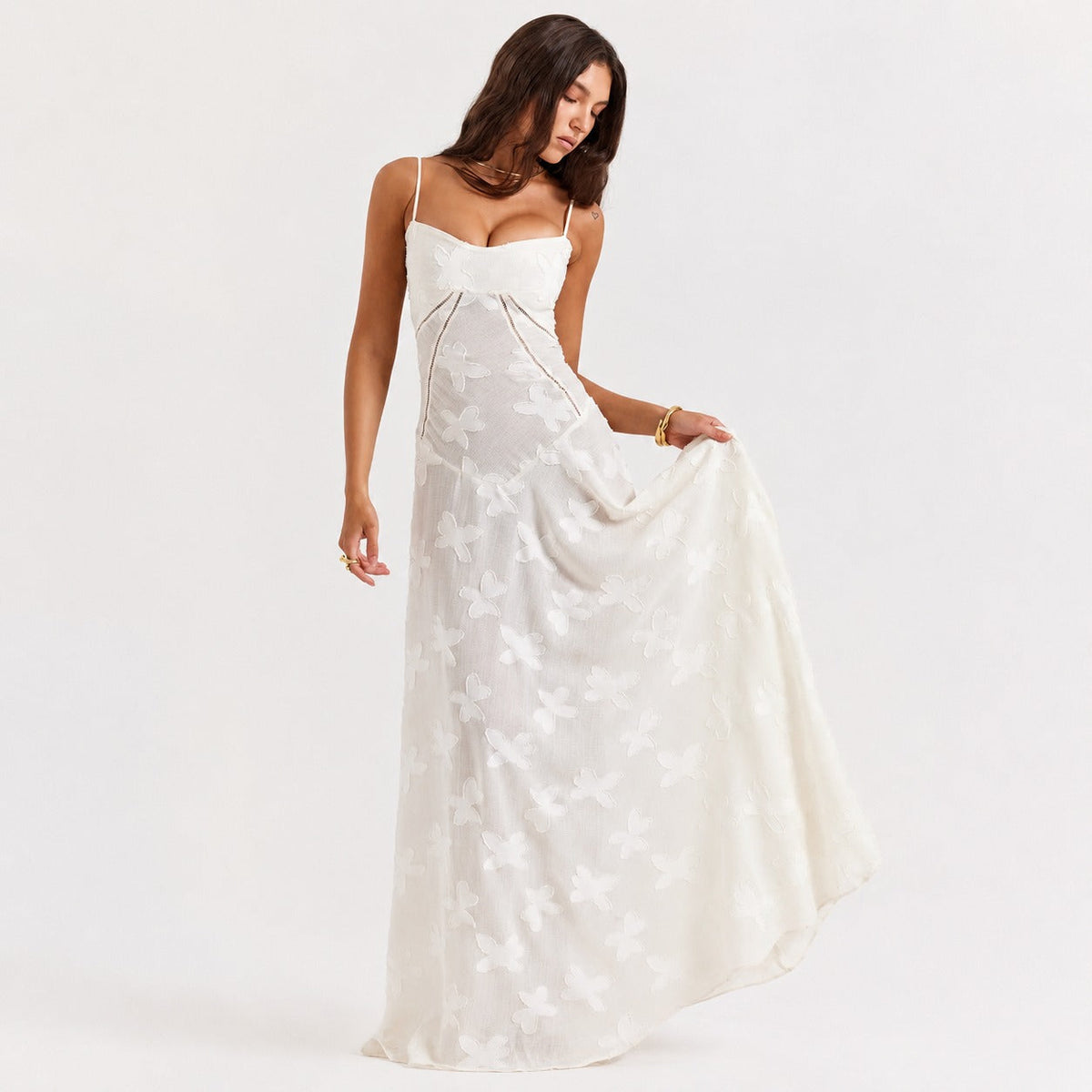 Jazmine - Robe maxi slim élégante