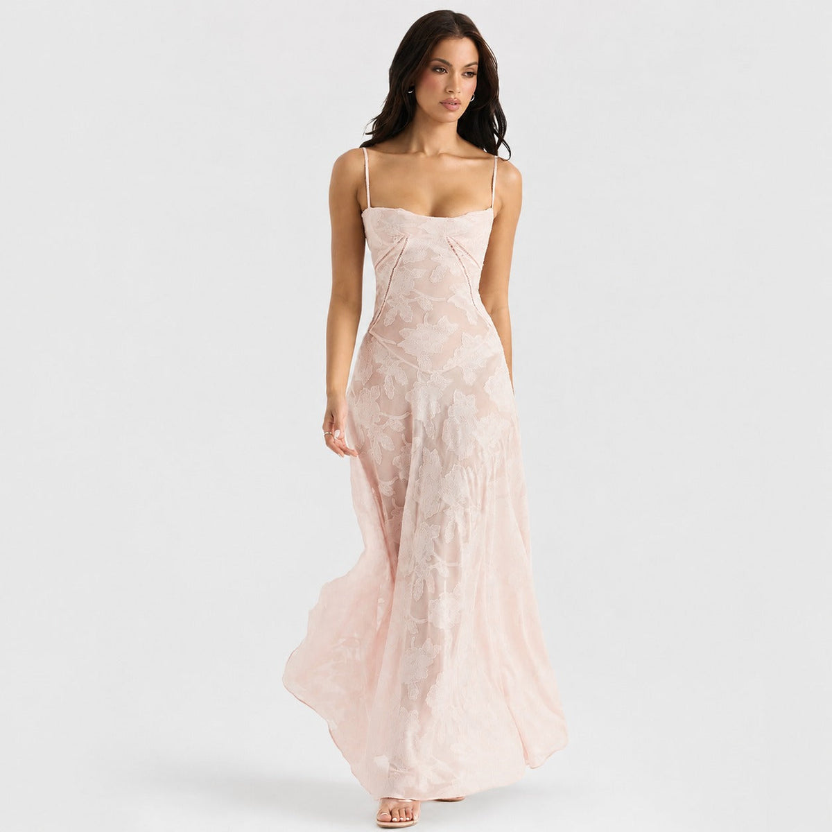 Jazmine - Robe maxi slim élégante