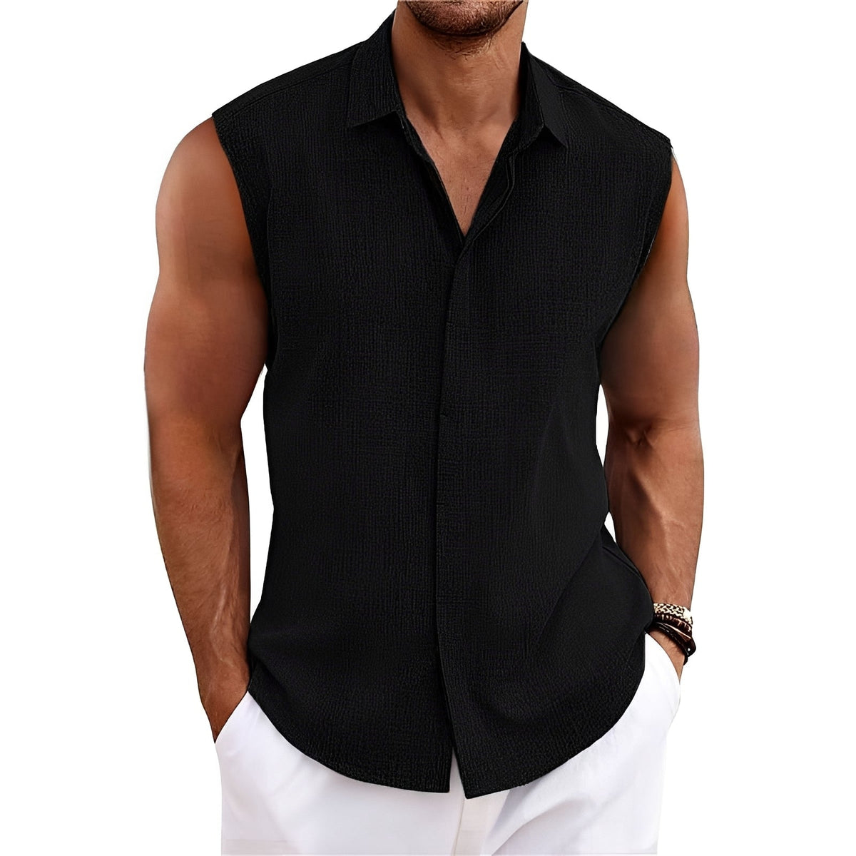 Romy - Chemise Sans Manches Confortable