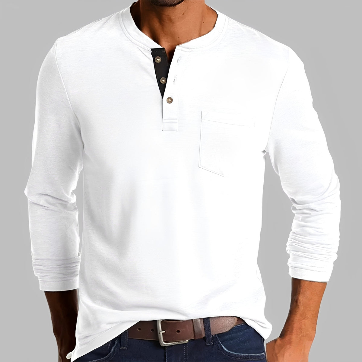 Dalton - Chemise Henley à Manches Longues