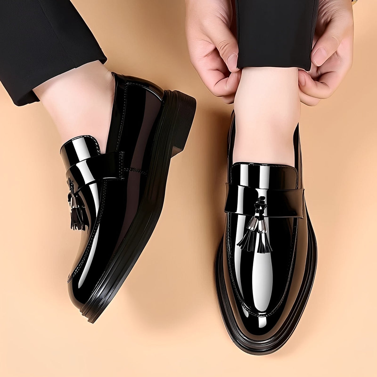 Jeevan - Chaussures Formelles avec Semelles en Caoutchouc Doux