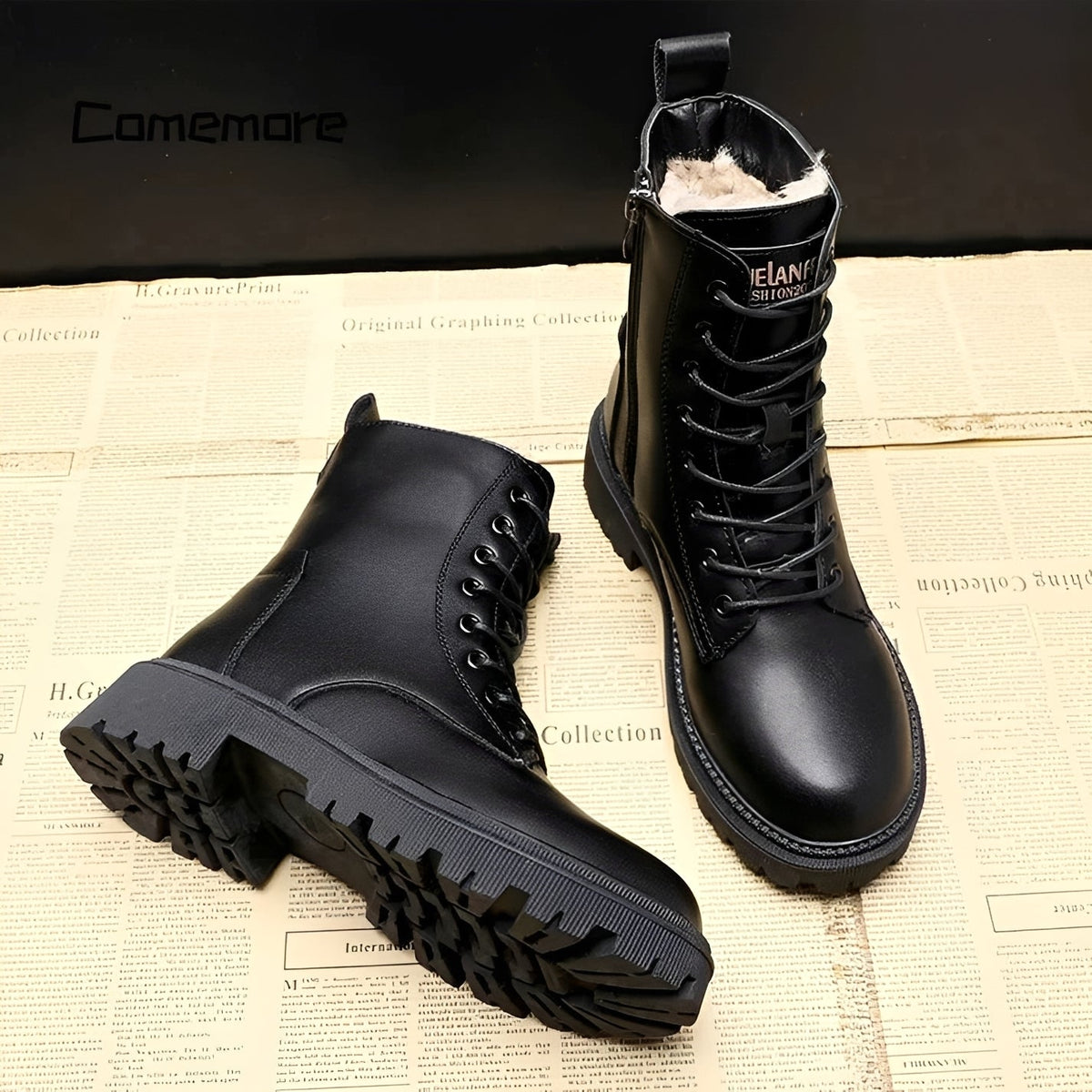 Adelpha - Bottes d'hiver noires pour jours froids