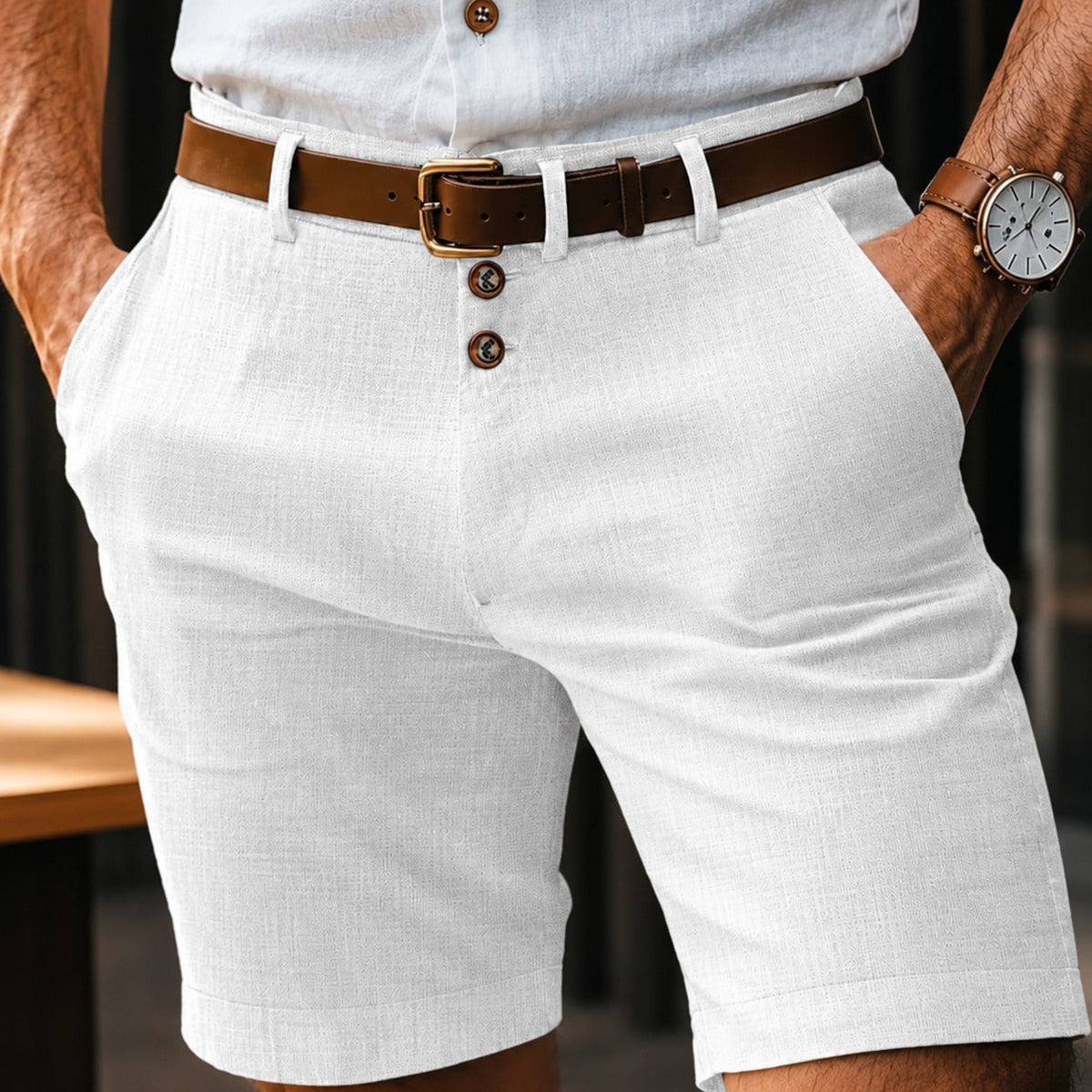 Herbie - Shorts Décontractés avec Boutons
