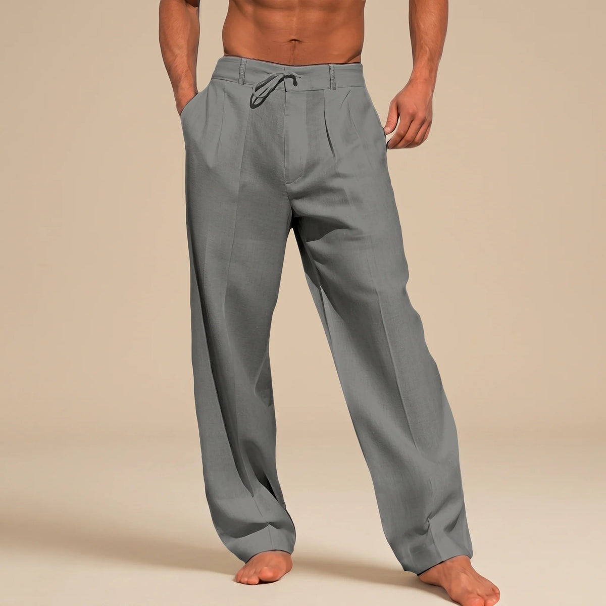 Alfie - Pantalon Confortable à Jambe Droite