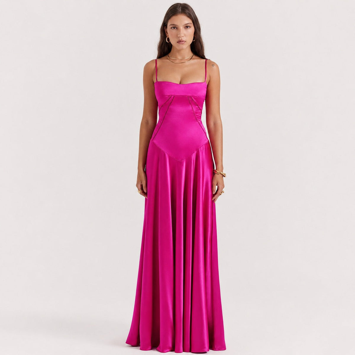 Jazmine - Robe maxi slim élégante