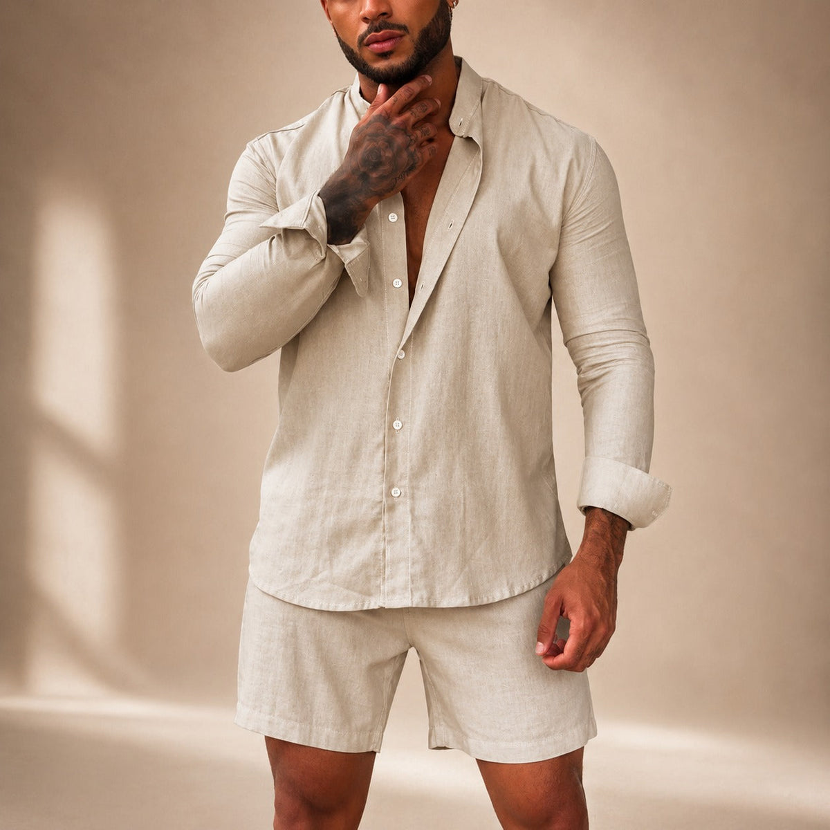 Diego - Ensemble Chemise et Shorts Décontracté
