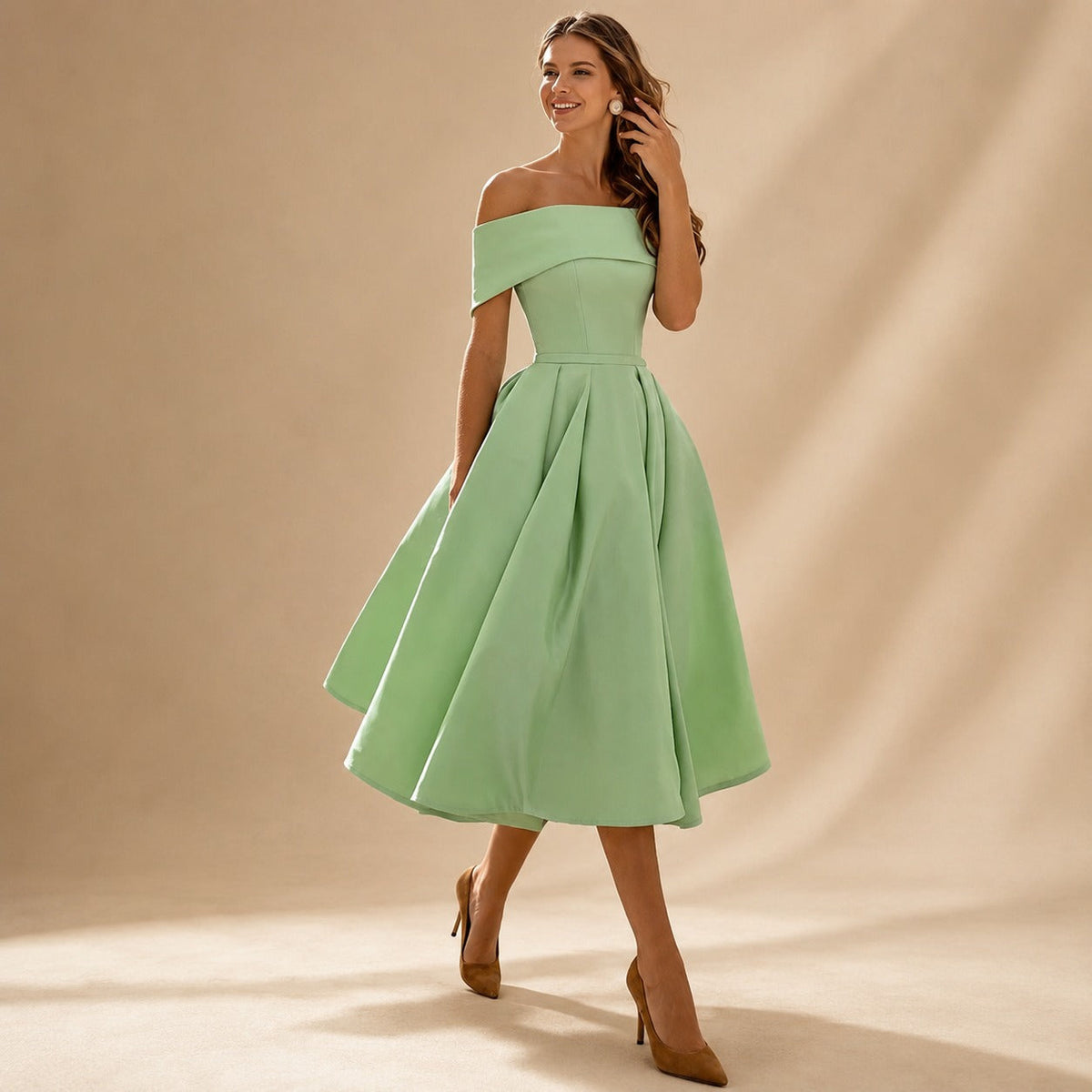 Erika - Robe Élégante Épaules Dénudées