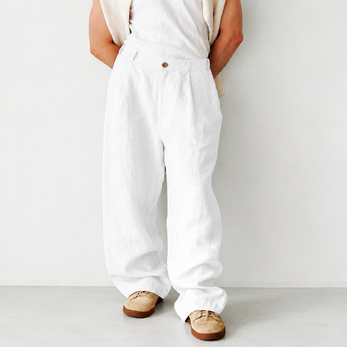 Hashim - Pantalon ample plissé confortable