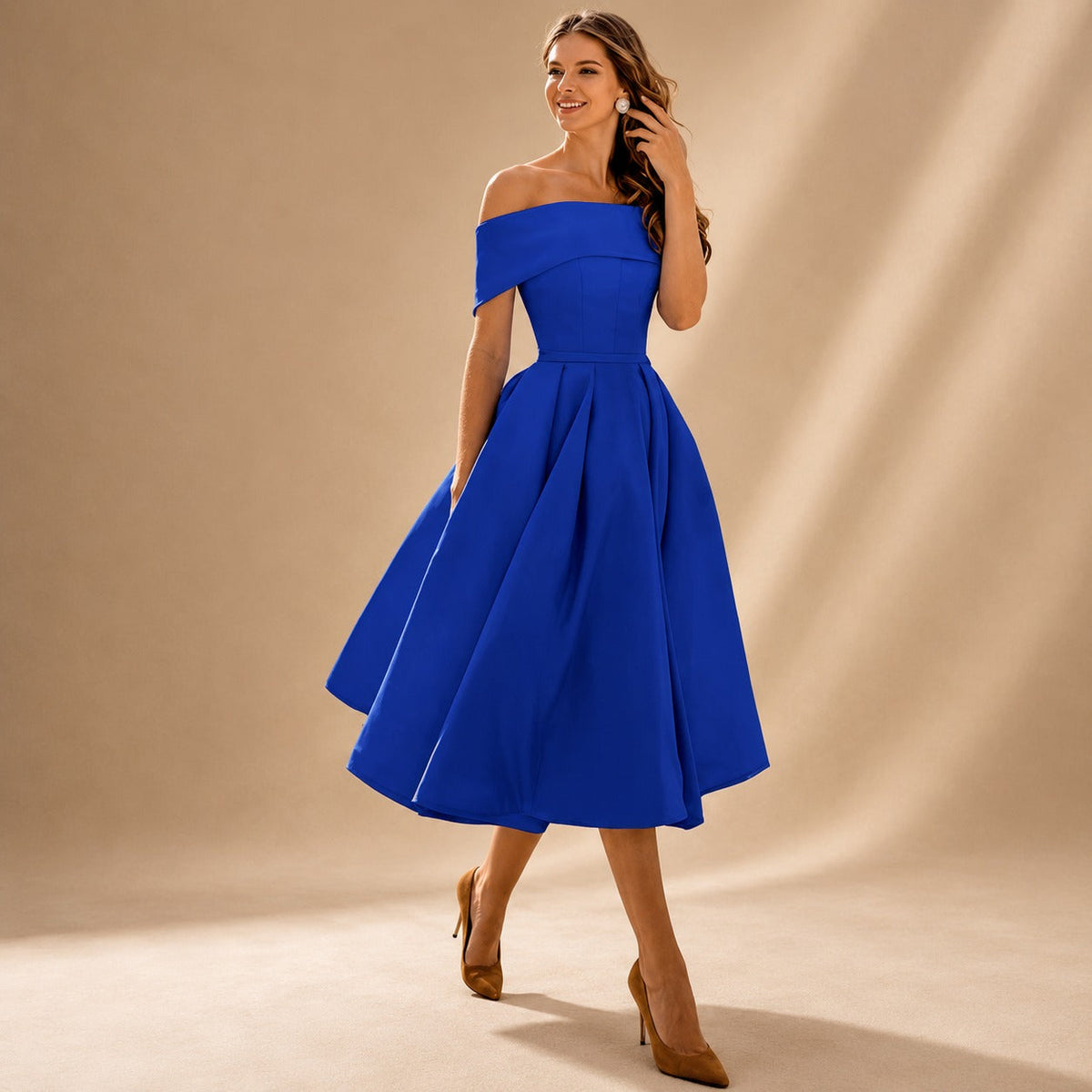 Erika - Robe Élégante Épaules Dénudées
