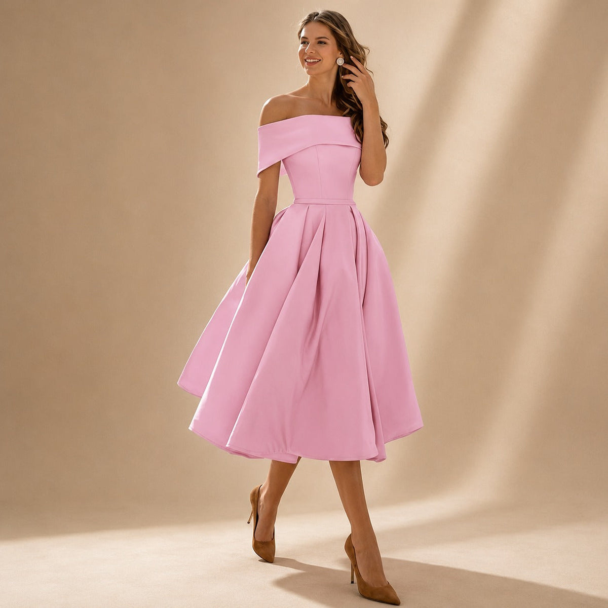 Erika - Robe Élégante Épaules Dénudées