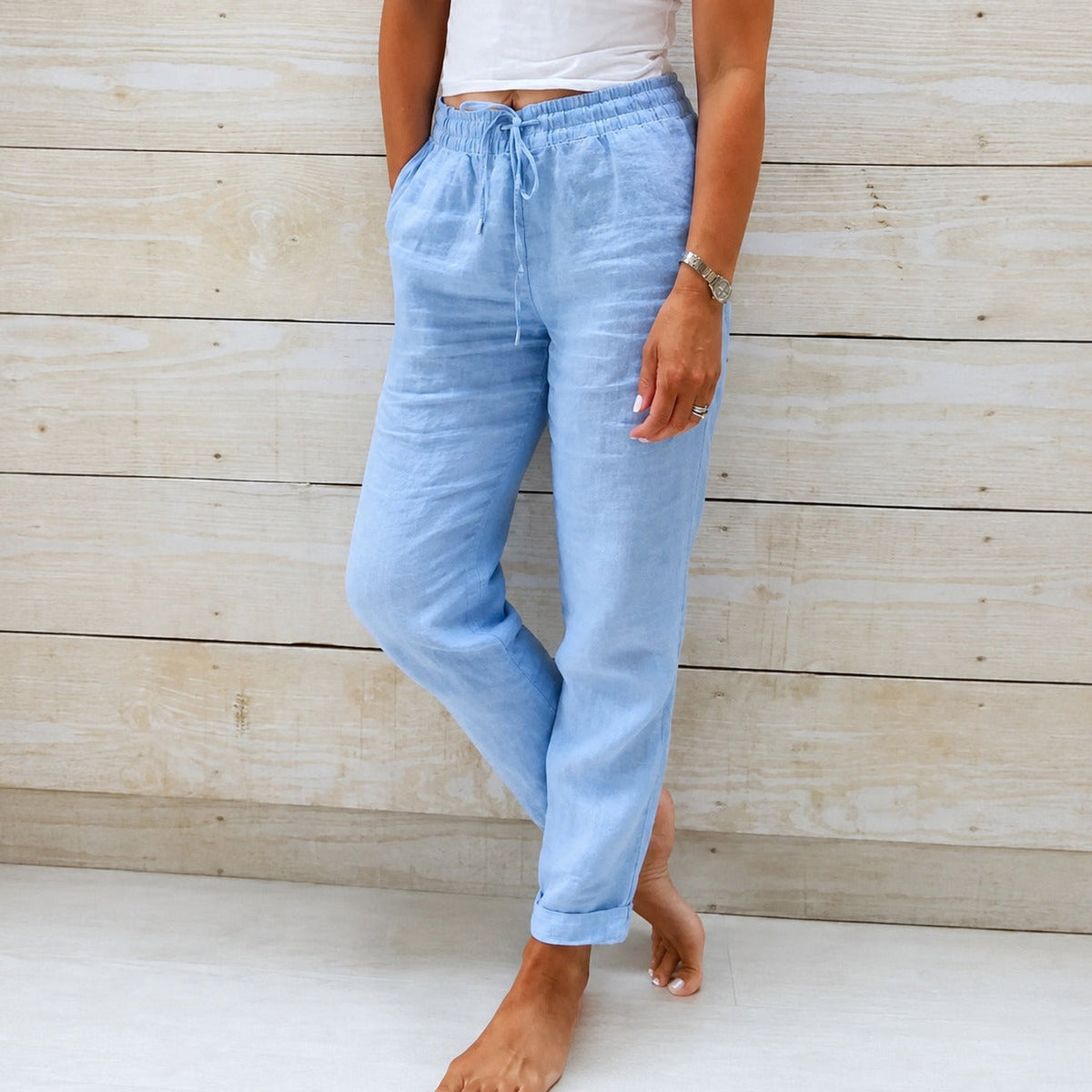 Dyan - Pantalon décontracté avec cordon de serrage pour femmes