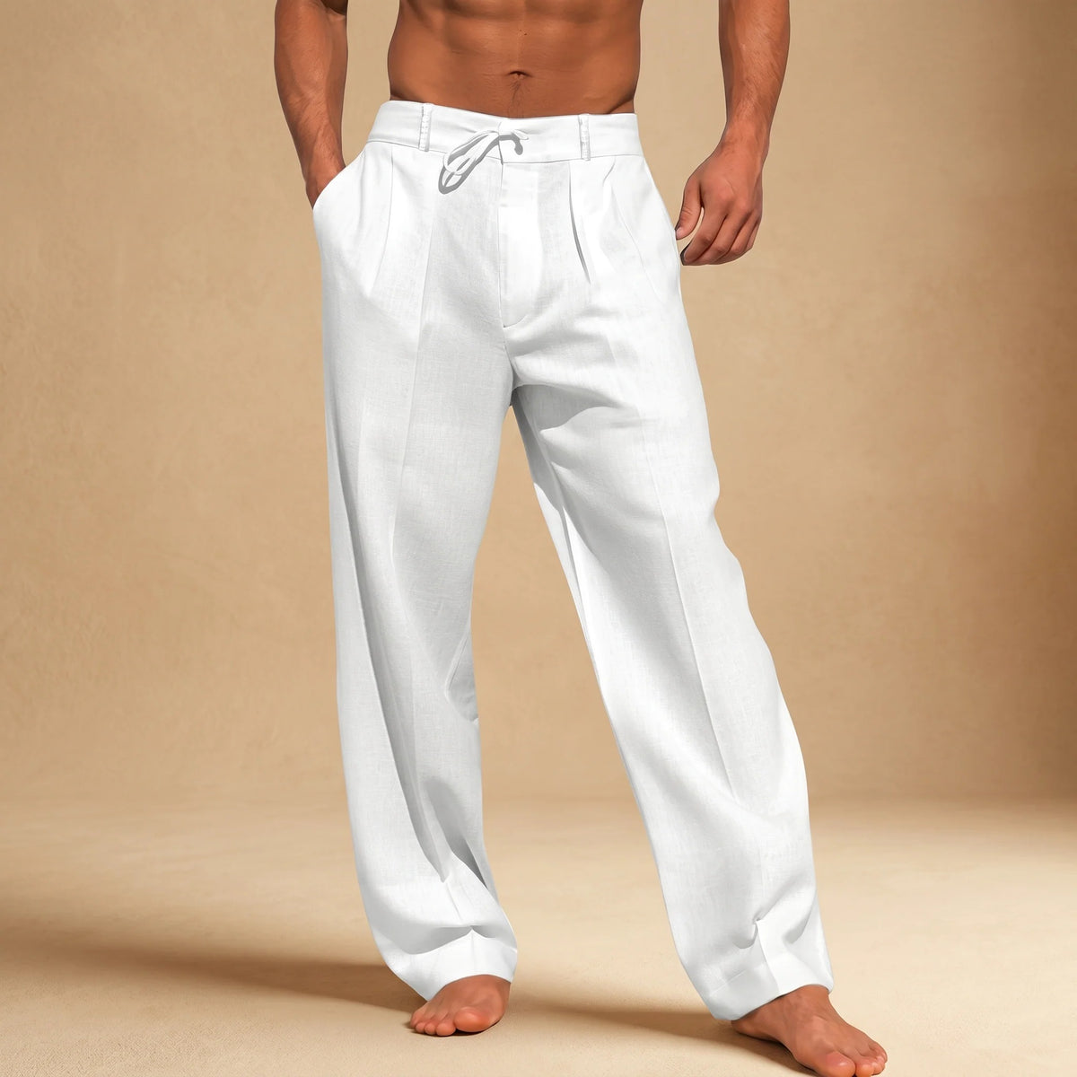 Alfie - Pantalon Confortable à Jambe Droite