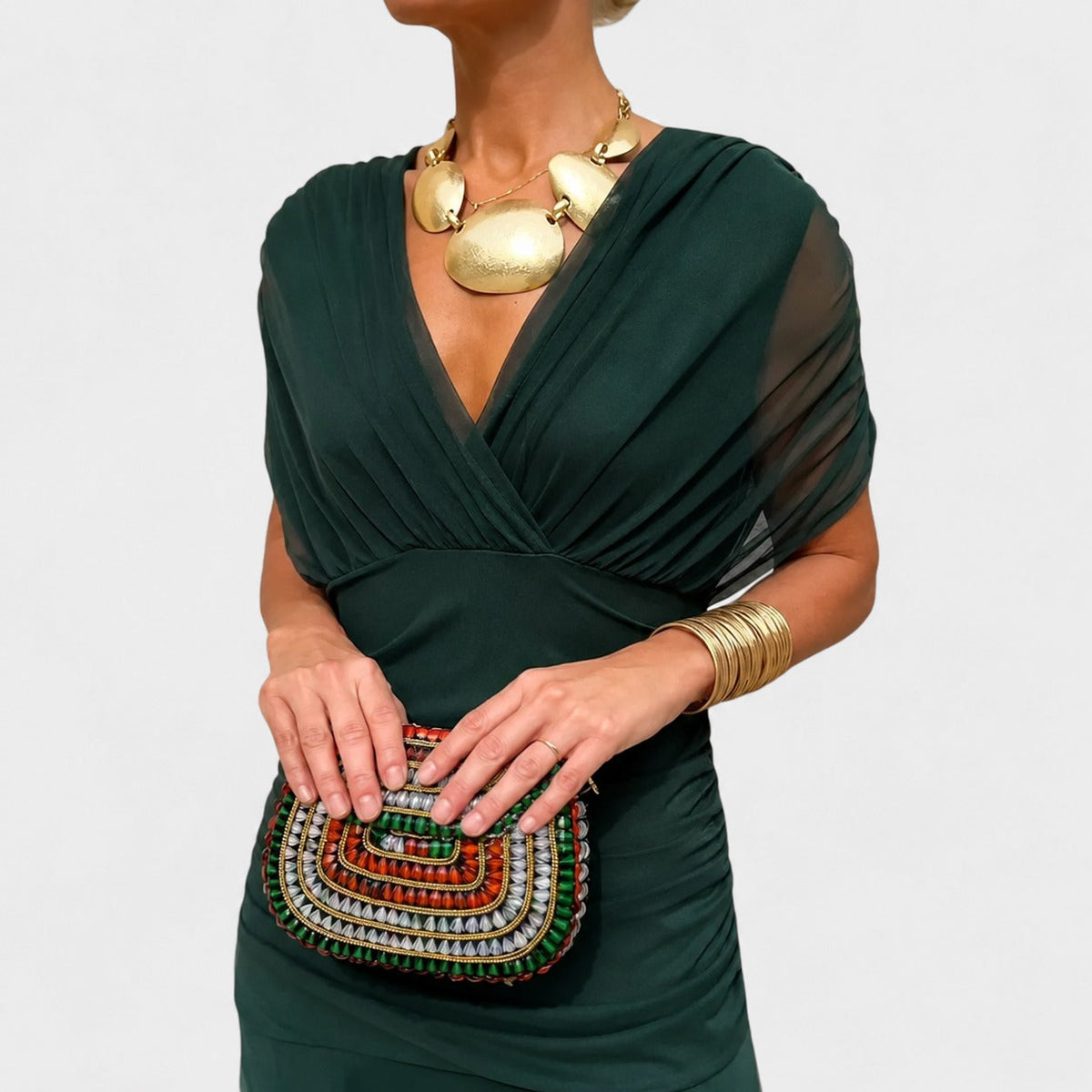 Bernice - Robe Maxi Élégante Froncée