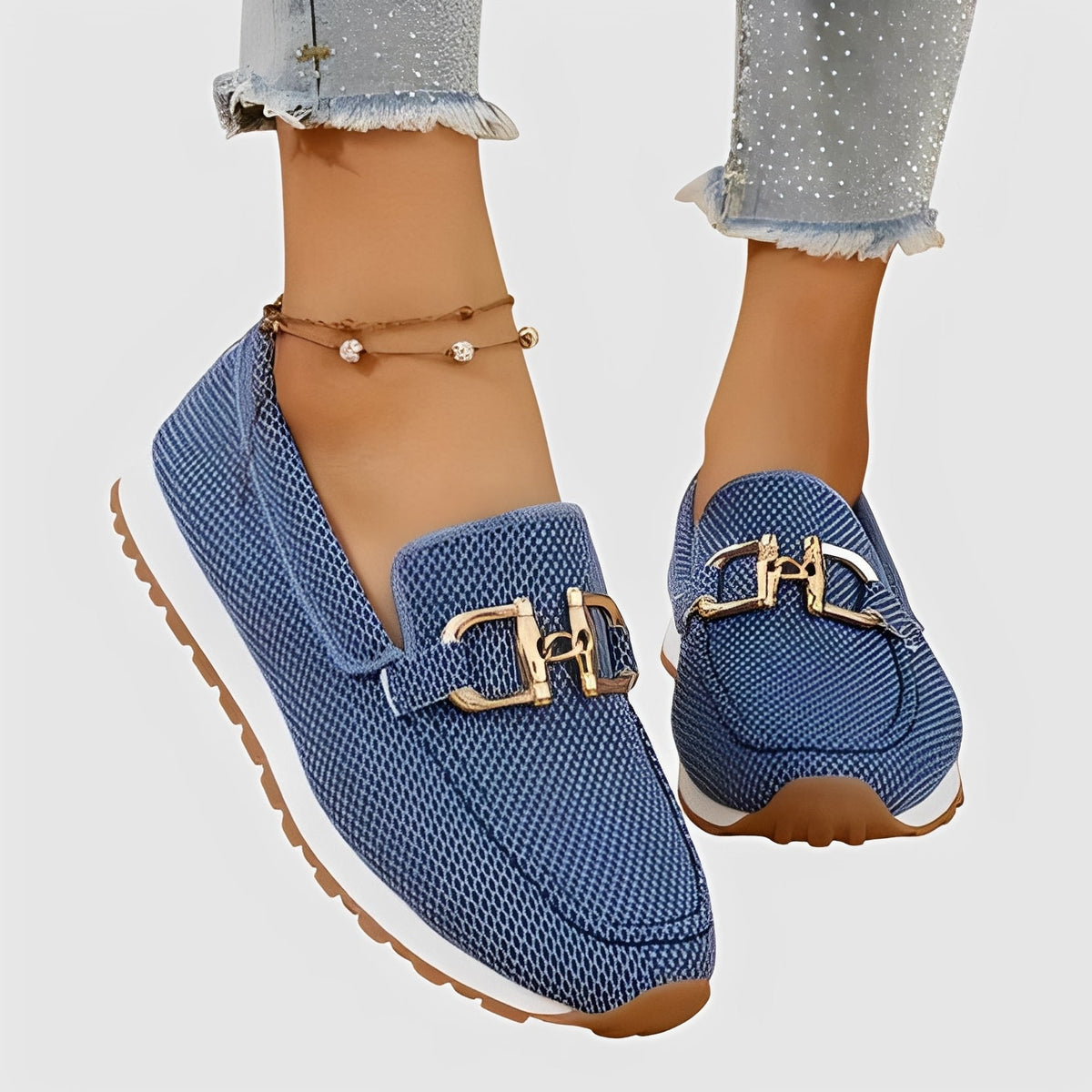 Elle - Mocassins Décontractés avec Boucle