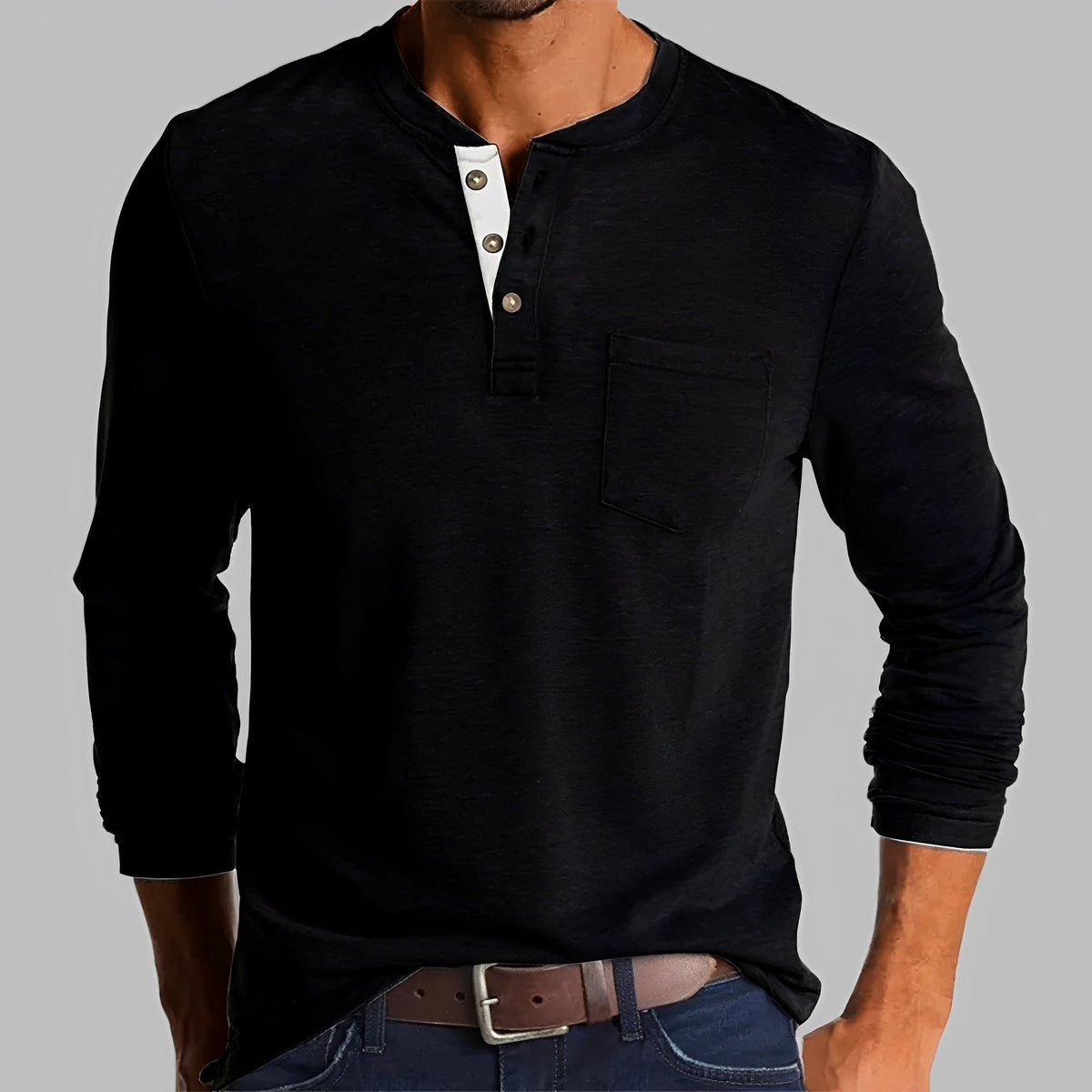 Dalton - Chemise Henley à Manches Longues