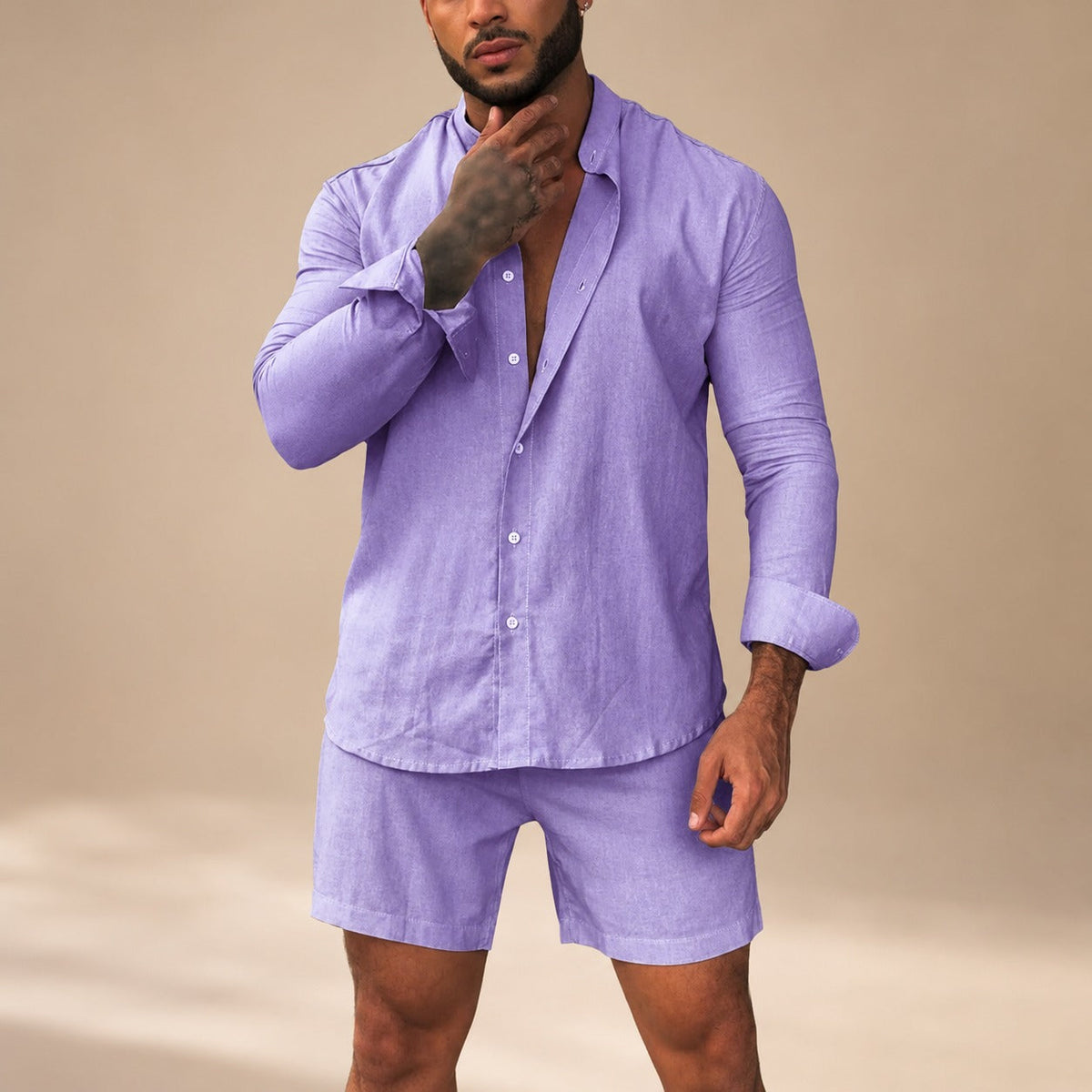Diego - Ensemble Chemise et Shorts Décontracté