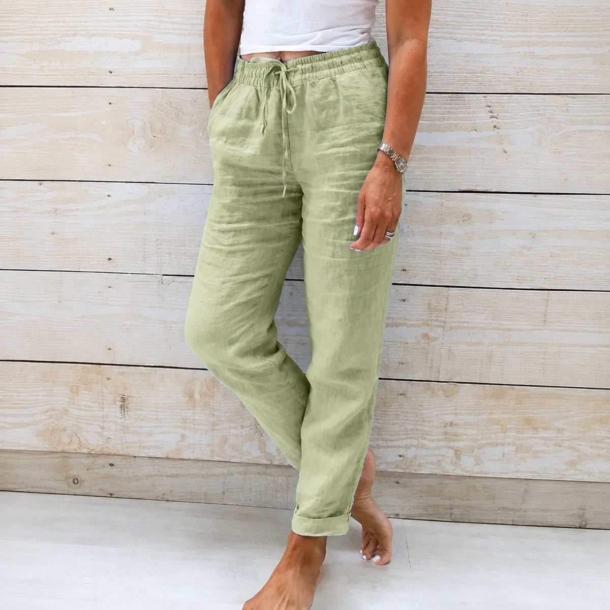 Dyan - Pantalon décontracté avec cordon de serrage pour femmes
