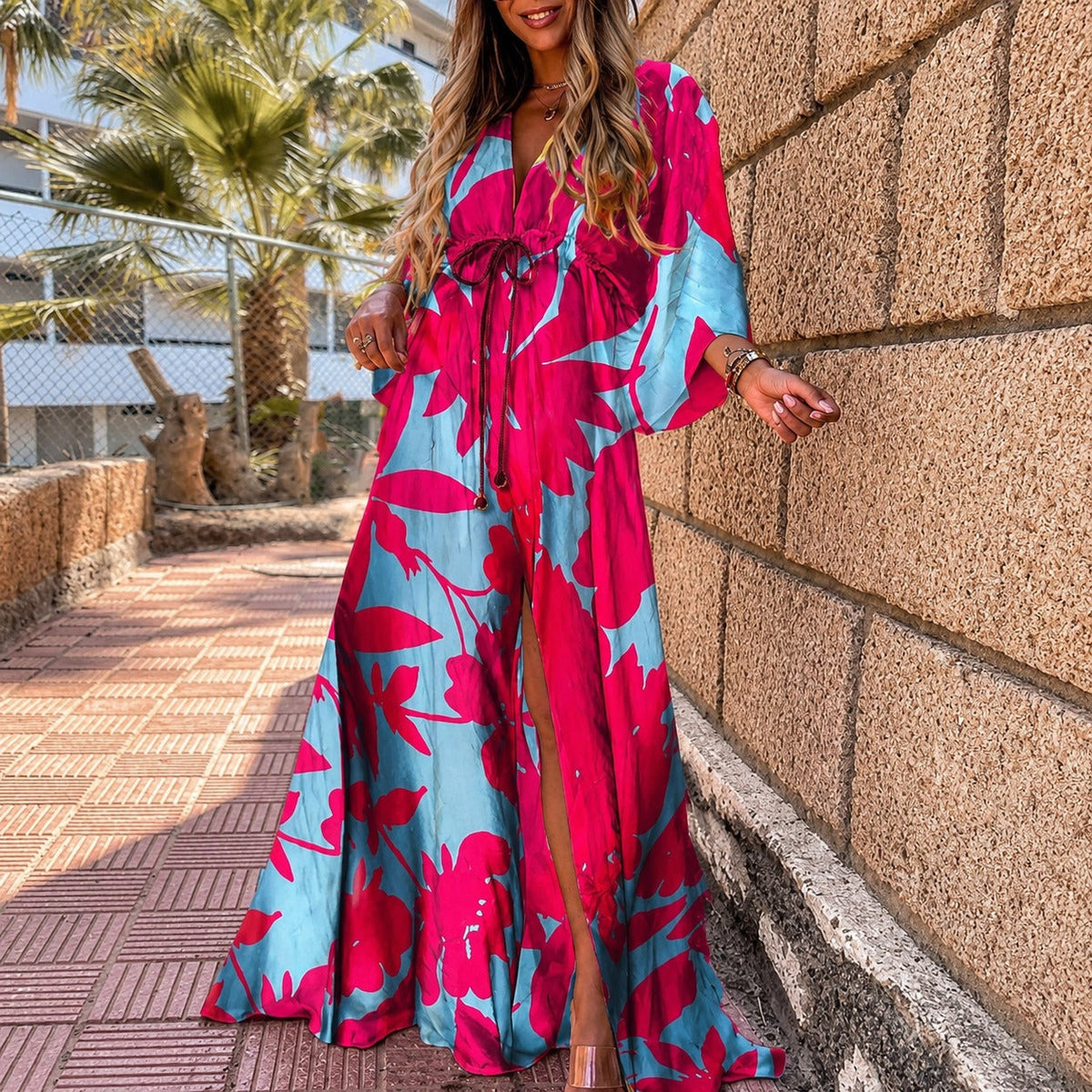 Janice - Robe maxi colorée et élégante
