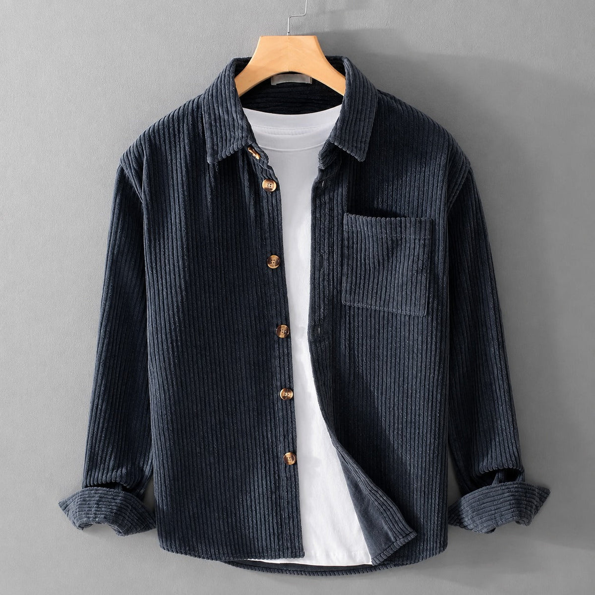 Ronald - Chemise simple avec poche pour hommes