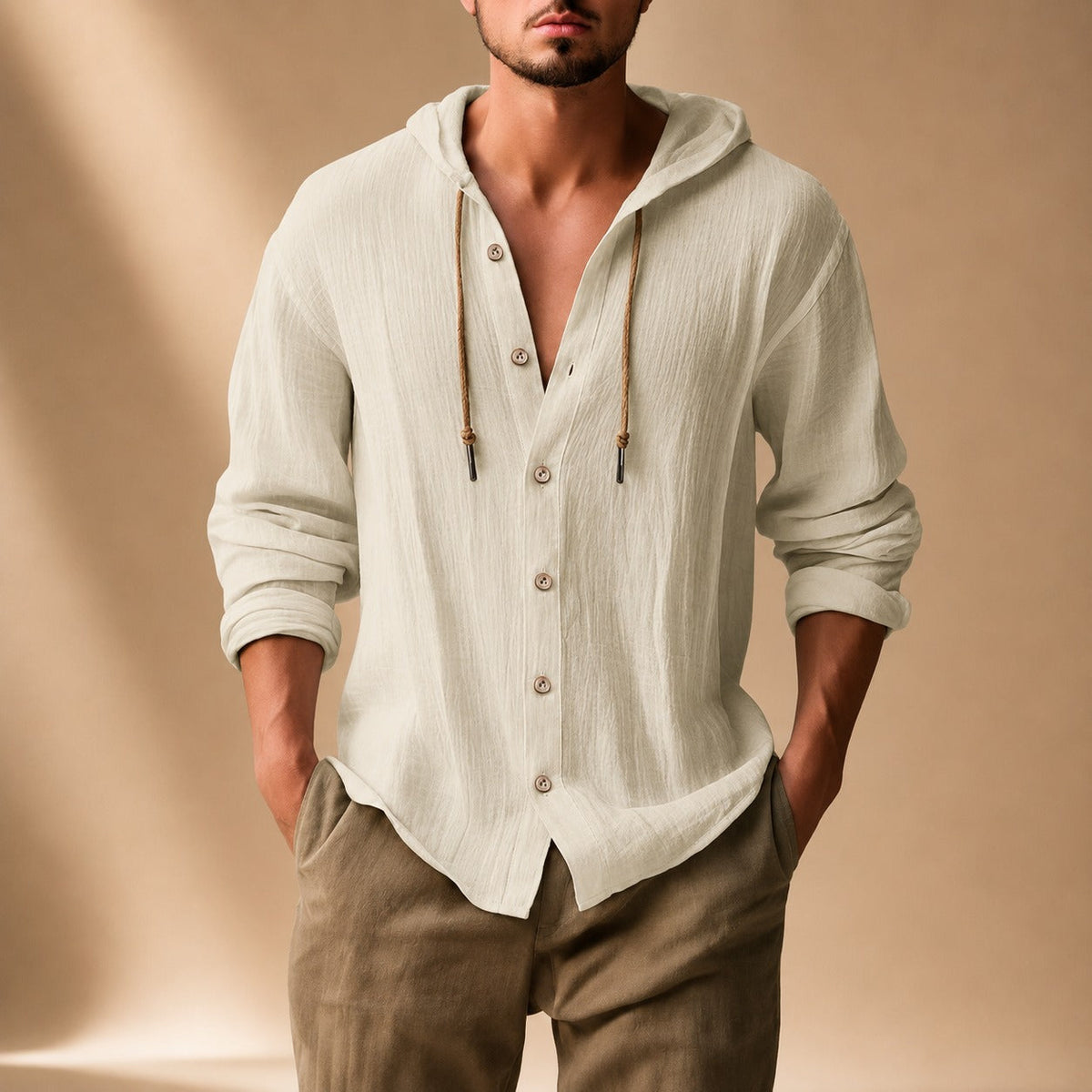 Kayne - Chemise Confortable à Capuche et Manches Longues