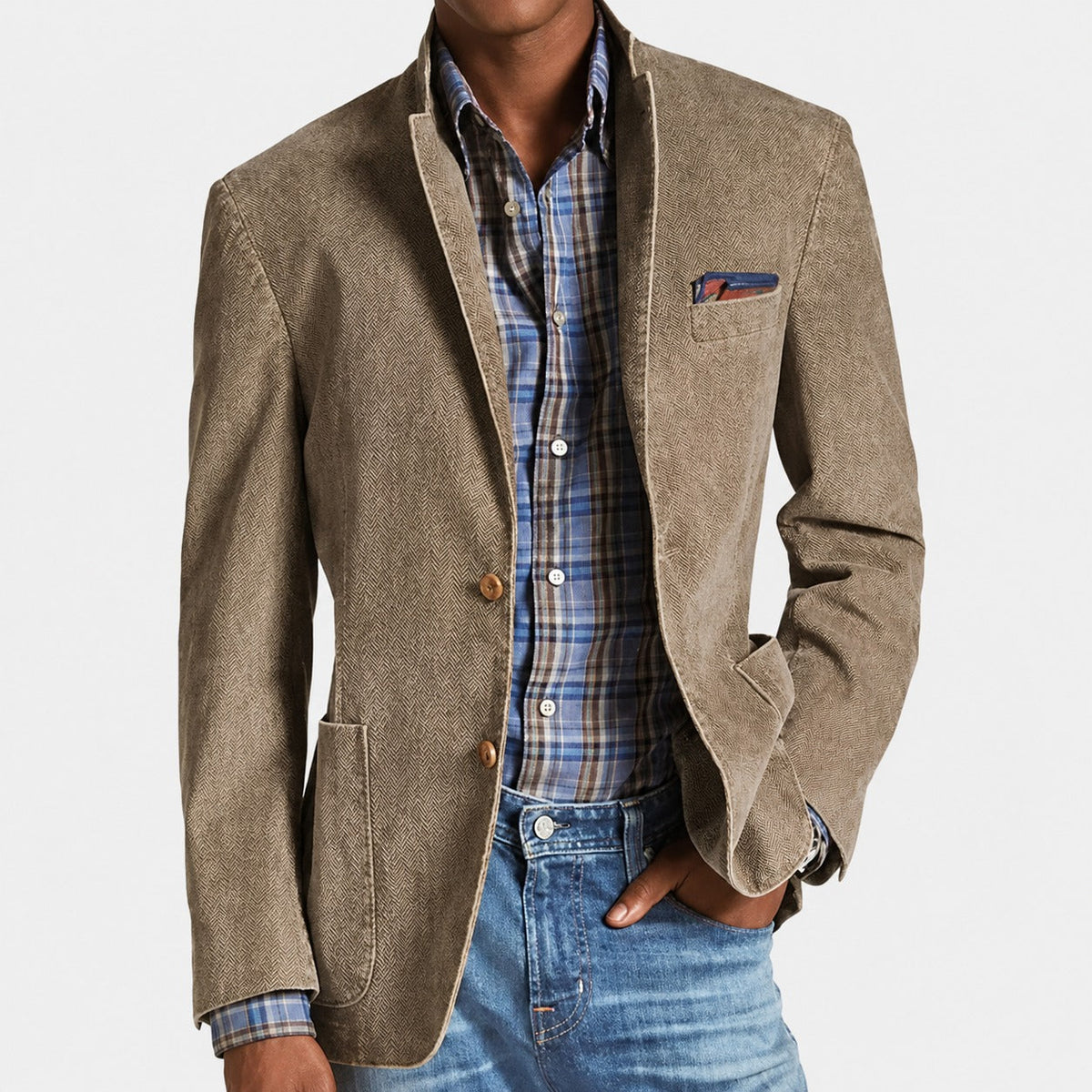 Marco - Blazer rétro à simple boutonnage