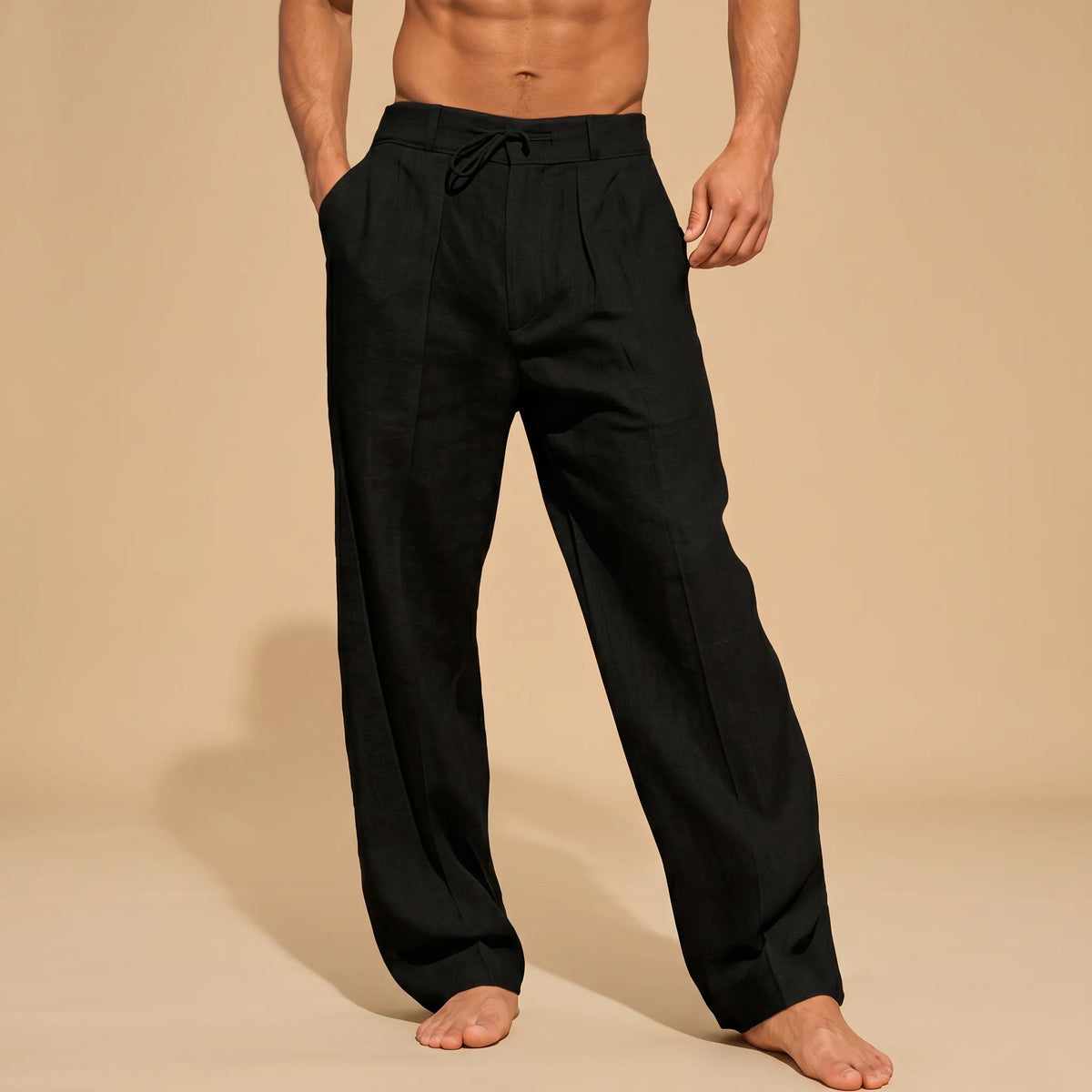 Alfie - Pantalon Confortable à Jambe Droite
