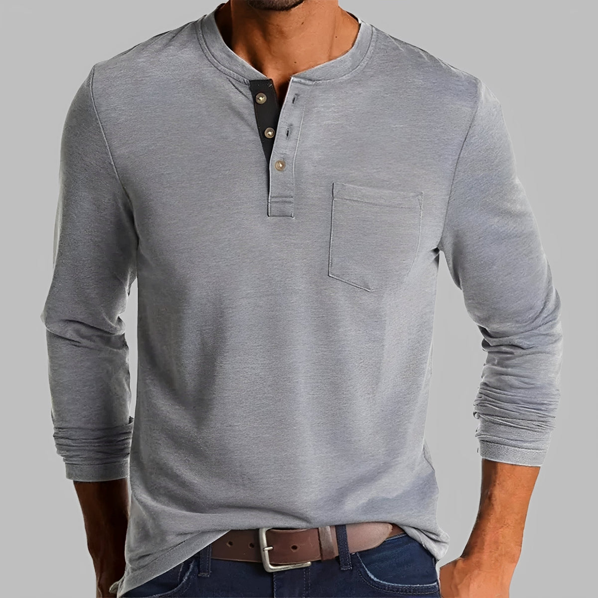 Dalton - Chemise Henley à Manches Longues