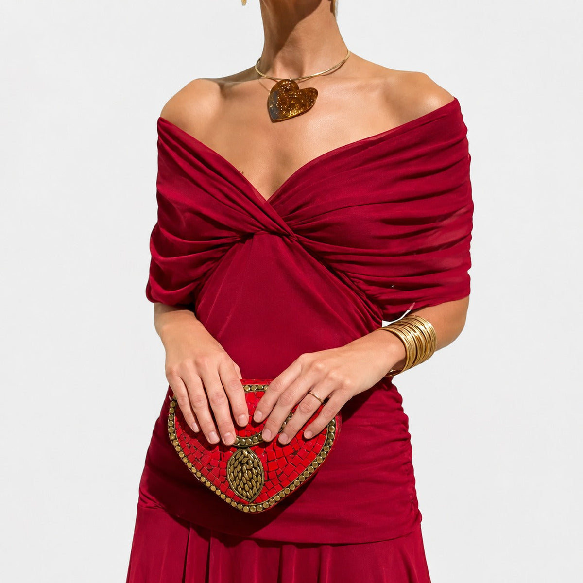 Bernice - Robe Maxi Élégante Froncée