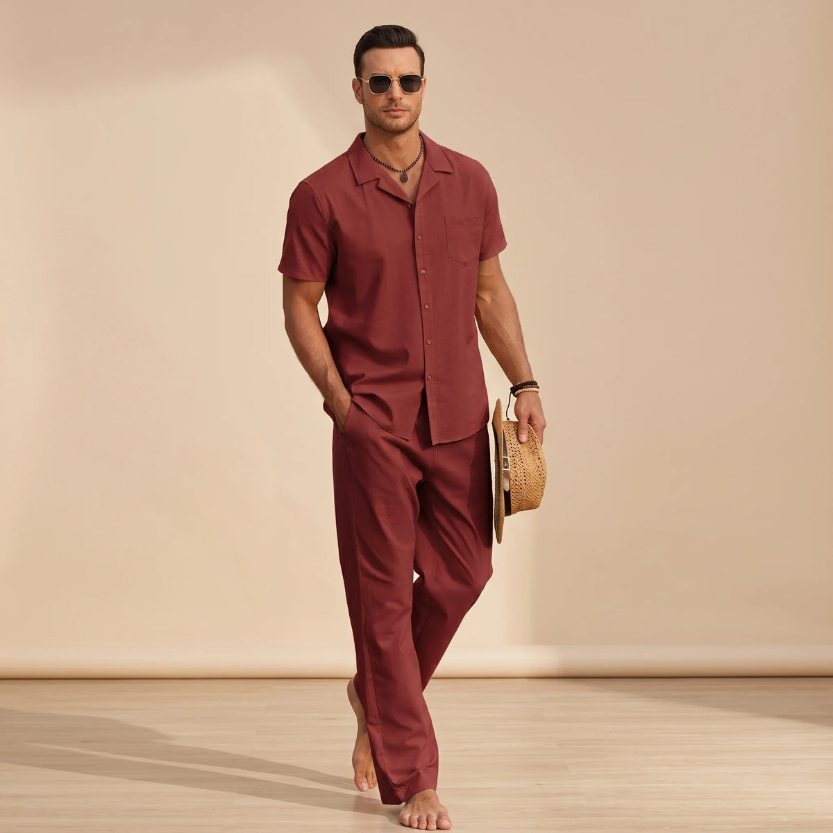 Hampton - Ensemble Chemise Confortable Décontractée