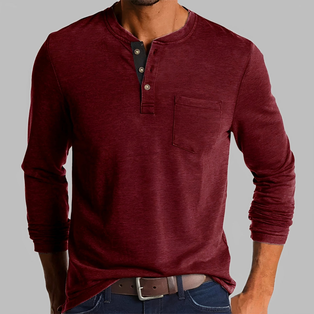 Dalton - Chemise Henley à Manches Longues