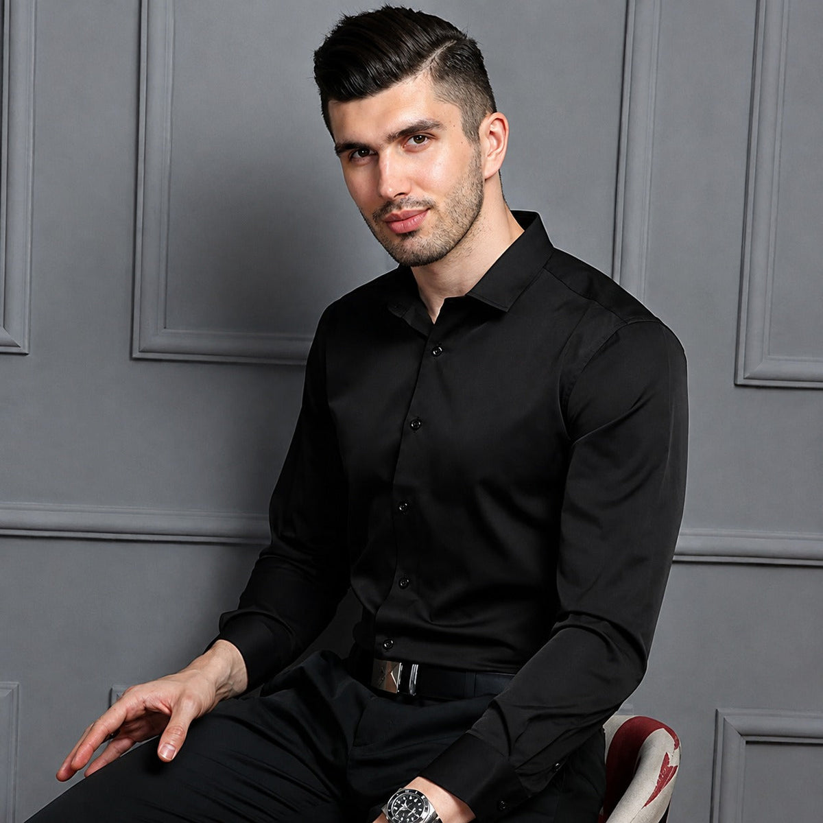 Andrew - Chemise confortable en tissu stretch pour hommes