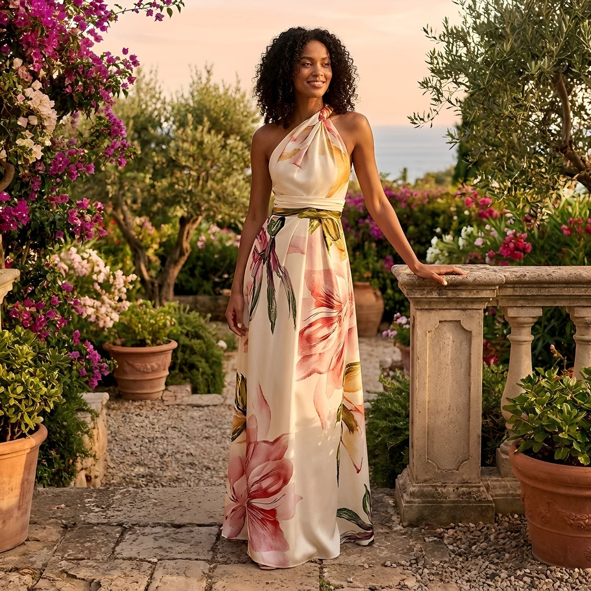 Kirsty - Robe Maxi à Imprimé Floral Dos Nu