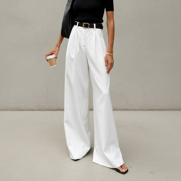 Marlene - Pantalon large sans ceinture