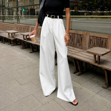 Marlene - Pantalon large sans ceinture