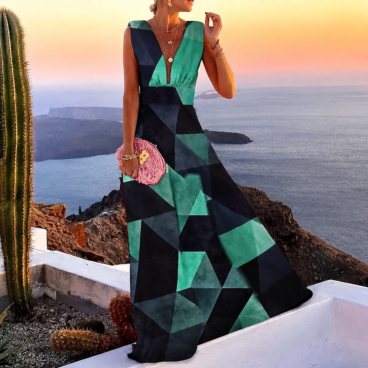 Kaylee - Robe Maxi Élégante Sans Manches