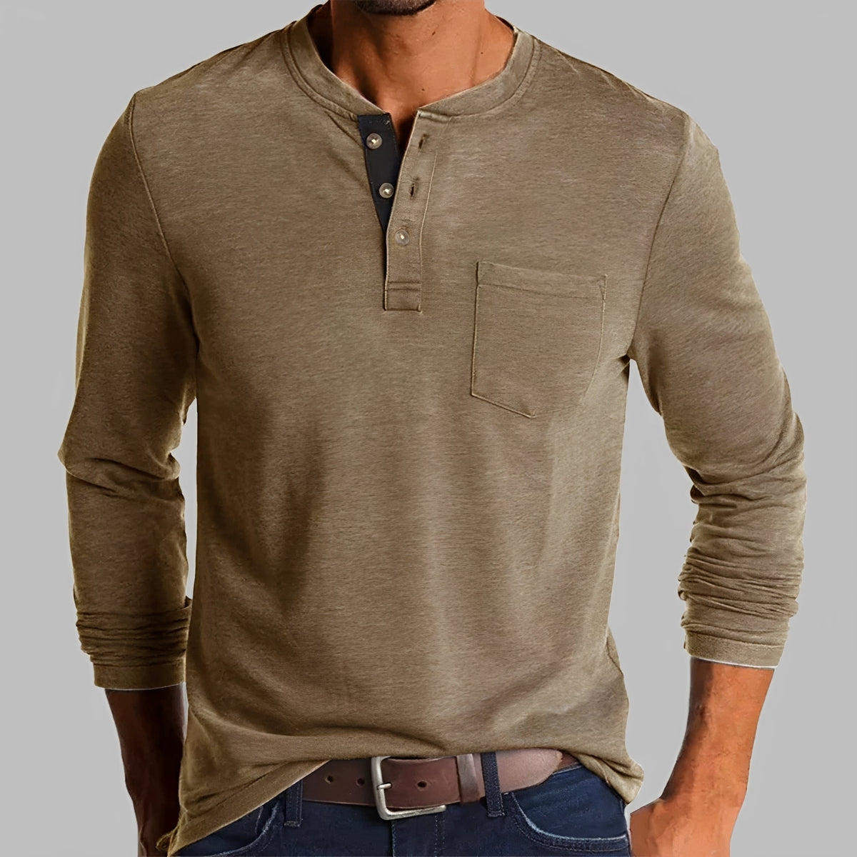 Dalton - Chemise Henley à Manches Longues