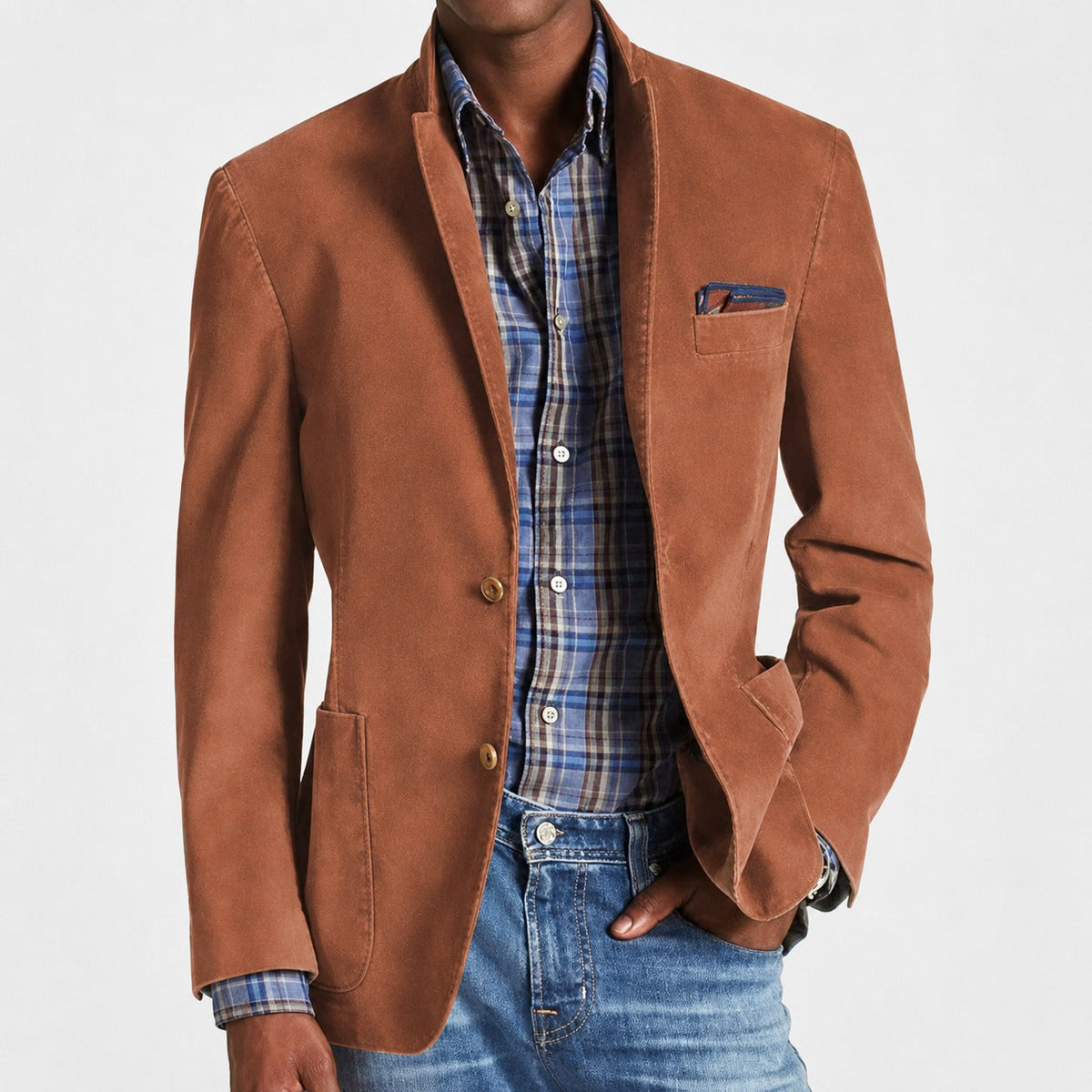 Marco - Blazer rétro à simple boutonnage