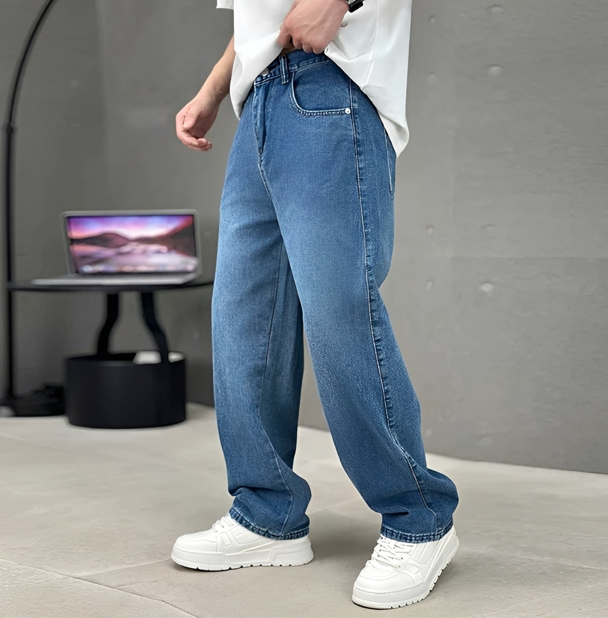 Garza - Jeans Décontracté à Jambe Droite