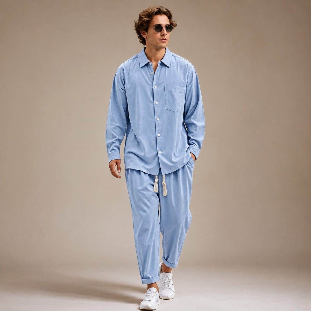Paul - Ensemble Chemise à Manches Longues Ample